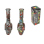 Glasbong "Totenkopf Bunt", 2-fach sort.; Ø 3 cm; H: 20 cm; Metallchillum