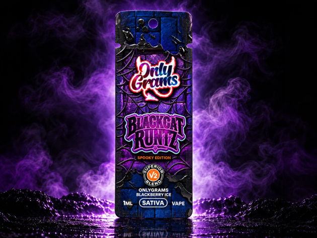 Only Grams Vape - Blackcat Runtz - Spooky Editon 2026 - Superior V2 - 1ml - 96% - Blend Stevia