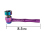 Metallpfeife "Alu" 8,5 cm, 4-fach sort.; 12er Display