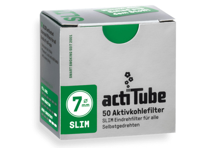 actiTube Slim Aktivkohlefilter 7mm 50er Pack