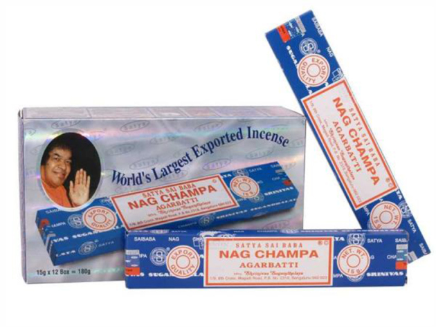 Original Indian Incense Sticks Nag Champa 15g, 12p Display