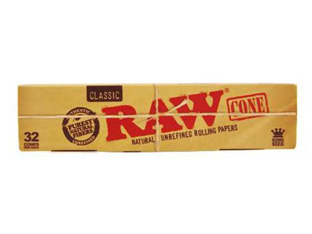 RAW Cone Classic unbleached KS, 1 box each 32 Cones