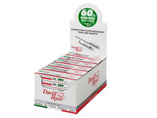 David Ross Micro-Filters 8mm cigarette filters 10p box