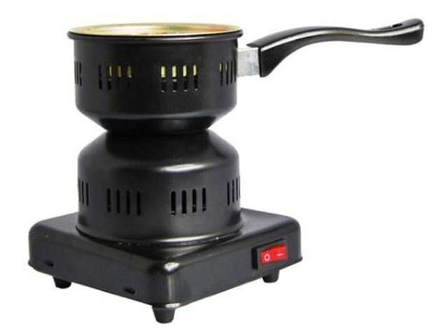 Coal heater black 450 Watt, 14 x 16 cm