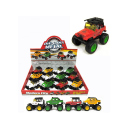 Spielzeugautos "Jeep" versch. Farben (weiß,rot,grün,gelb), 12er Display
