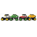Spielzeugautos "Jeep" versch. Farben (weiß,rot,grün,gelb), 12er Display