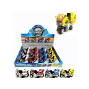 Spielzeugautos "Motorrad" versch. Farben (weiß, rot, blau, gelb), 12er Display