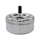 Rotary Ashtray &quot;Chrome Look&quot; metal, 11 x 13 cm